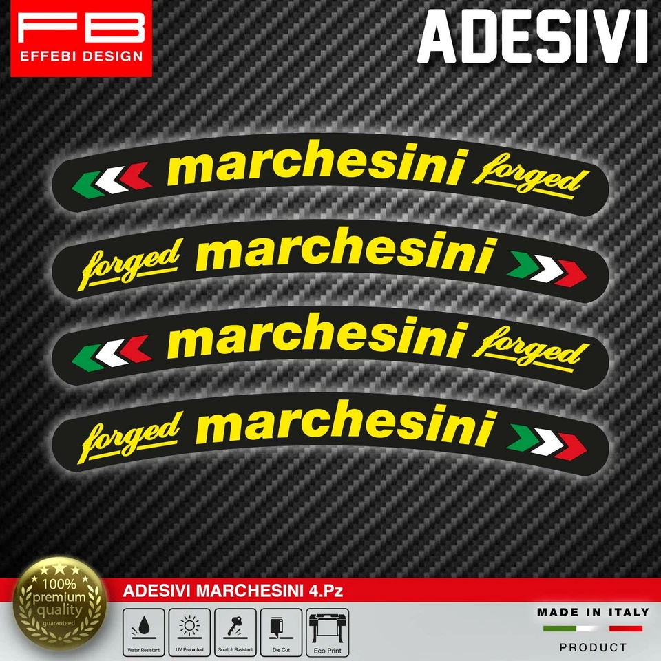 Adesivi Stickers Kit Marchesini Forged Racing Wheels Cerchi Ruote Moto SBK Bike - Imagen 1 de 1