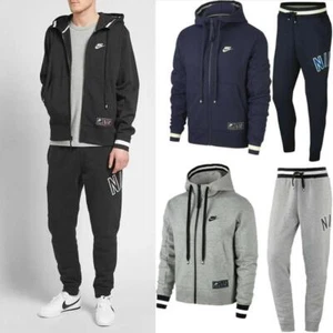 Nike Air Herren Trainingsanzug Set Full Zip Hoody Jogginghose Hoodie Jogginghose - Bild 1 von 18