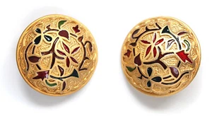 Orclips mattgold m. multicolor Emaille-Einlagen (ALEXANDRE de Paris) - Bild 1 von 2