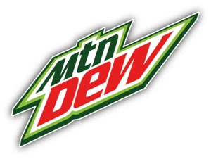 Mountain Dew American Soft Drink Car Bumper Sticker Decal - 3'', 5'' or 6'' - Picture 1 of 1