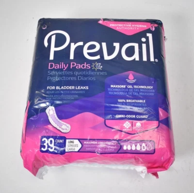 Prevail Daily Incontinence Pads 39 Pack 13" Long Maximum Absorbency Control - Image 1 of 4