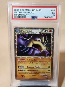 PSA 5 Machamp (Prime) 95/102 Triumphant Holo Pokemon - Picture 1 of 2