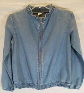 Arizona Girls Light Blue Zip Up Jacket Sz 14 - Picture 1 of 4