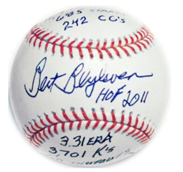 Bert Blyleven Signed 9 Stat Baseball  - Image 1 of 1