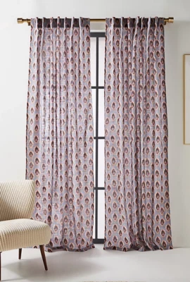 NUEVO Panel Cortina Anthropologie Mia Estampado Medallón 50" X 96" Foto 1 de 2