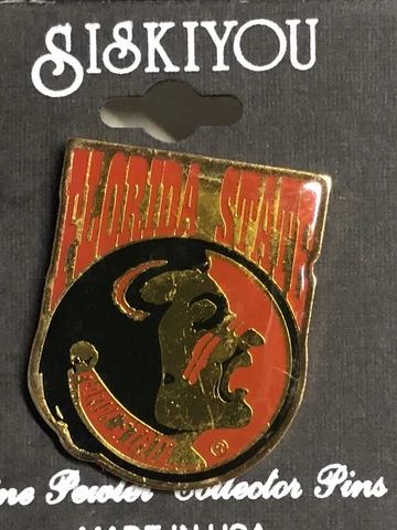 FLORIDA STATE SEMINOLES LOGO EARRINGS AND PIN VINTAGE Cover
