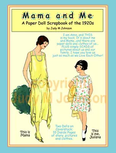 Mama und ich, Papierpuppe Sammelalbum der 1920er Jahre von Judy M. Johnson #1086 - Bild 1 von 6