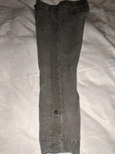 Sundance Hose Leinenmischung wandelbar Größe 14 bestickte Details Taschen grau - Bild 1 von 24
