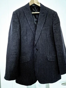 Mens Jaeger Regent Navy Blue Linen Jacket Chest 40 in - Picture 1 of 3