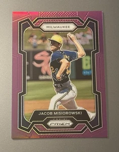 2024 Panini Prizm Jacob Misiorowski #114 Purple Prizm /99 Brewers - Bild 1 von 2