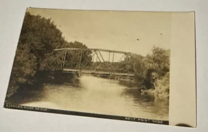 c1913 RPPC Postcard ; West Point NE, Steel Bridge over Elkhorn River, - Picture 1 of 2