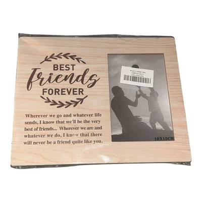 Best Friends Forever Picture Frame Wood Look Photo Gift Keepsake New - Image 1 of 2