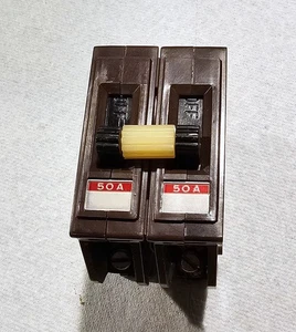 Disyuntor de 2 polos Wadsworth 50A, 120-240 VCA, Cat. No. A250, pie de plástico - Imagen 1 de 8