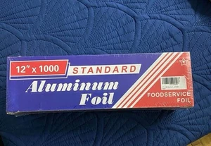 Heavy Duty Standard Premium Aluminum Foil 12”x1000 Feet Long Commercial Grade - Picture 1 of 4