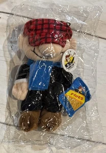 Andy Capp's Pommes Snacks 7 Zoll Plüsch Werbung 1999 Creators Neu mit Etikett KOSTENLOSER VERSAND - Bild 1 von 5