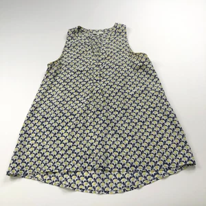 Joie 100% Silk XS Pullover Top Blouse Blue All Over Print PLS READ - Picture 1 of 12