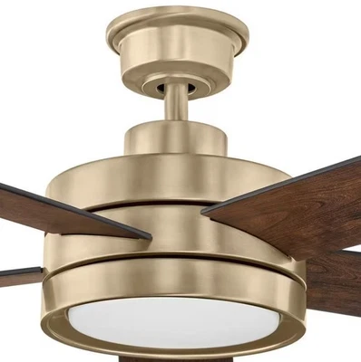 Baxtan 56 in. Indoor Brushed Gold Ceiling Fan with Warm White Integrated LED - Image 1 of 4