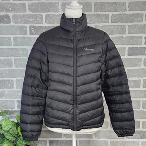 Marmot 700 Fill Down Puffer Jacket Womens S Lightweight Insulated Packable Black - Picture 1 of 15