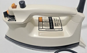 GE General Electric Light N Easy Dry Iron Spray Steam VTG Model F392, Tan, Works - Picture 1 of 8