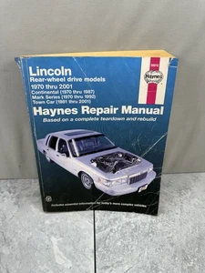 Lincoln Haynes Repair Manual 1970 Thru 2005 Rear Wheel Drive #59010 - Picture 1 of 6
