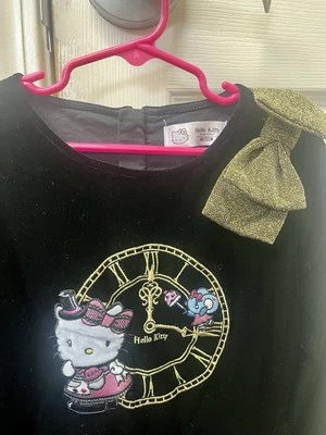 Vestido Hello Kitty Terciopelo Manga Larga Niñas Talla M 8-10 Excelente Foto 1 de 4
