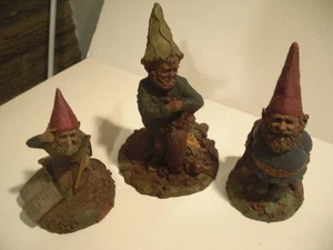 LOTE 3 Gnomos "irlandeses" firmados por Cairn Tom Clark: Lefty '91/Shen '84/Forest Gnome '97 - Imagen 1 de 22