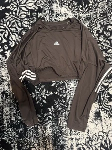 Adidas Womens Hyperglam Aeroready 3-Stripes Lightweight Oversized Sweatshirt LRG - Picture 1 of 4