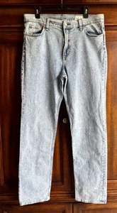 GAP 33 / 16 Tall Jeans 90’s Straight High Rise Denim Blue Lighter Wash Stretch - Picture 1 of 7