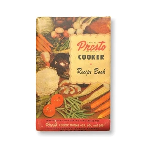 Vintage Presto Cooker Recipe Cookbook Kitchen decor Ephemera Instruction guide - Picture 1 of 7