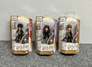 Harry Potter Wizarding World Magical 3” Mini Figures Set of 3 Harry Ron Hermione - Picture 1 of 2