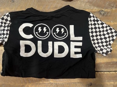 George Hats - Camiseta Cool Dude a Cuadros Blanco y Negro 9-10T Foto 1 de 4
