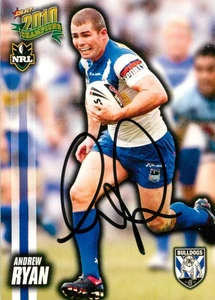 Signed 2010 Canterbury Bulldogs NRL Select Champions Card - Andrew Ryan - Picture 1 of 3