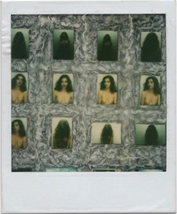 Altered Polaroid®: same nude woman seemingly in 12 windows, 1970s - Picture 1 of 2