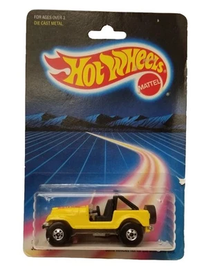 Hot Wheels Jeep CJ-7 Yellow Blackwall #3954 New Old Stock 1980's Vintage  - Image 1 of 4