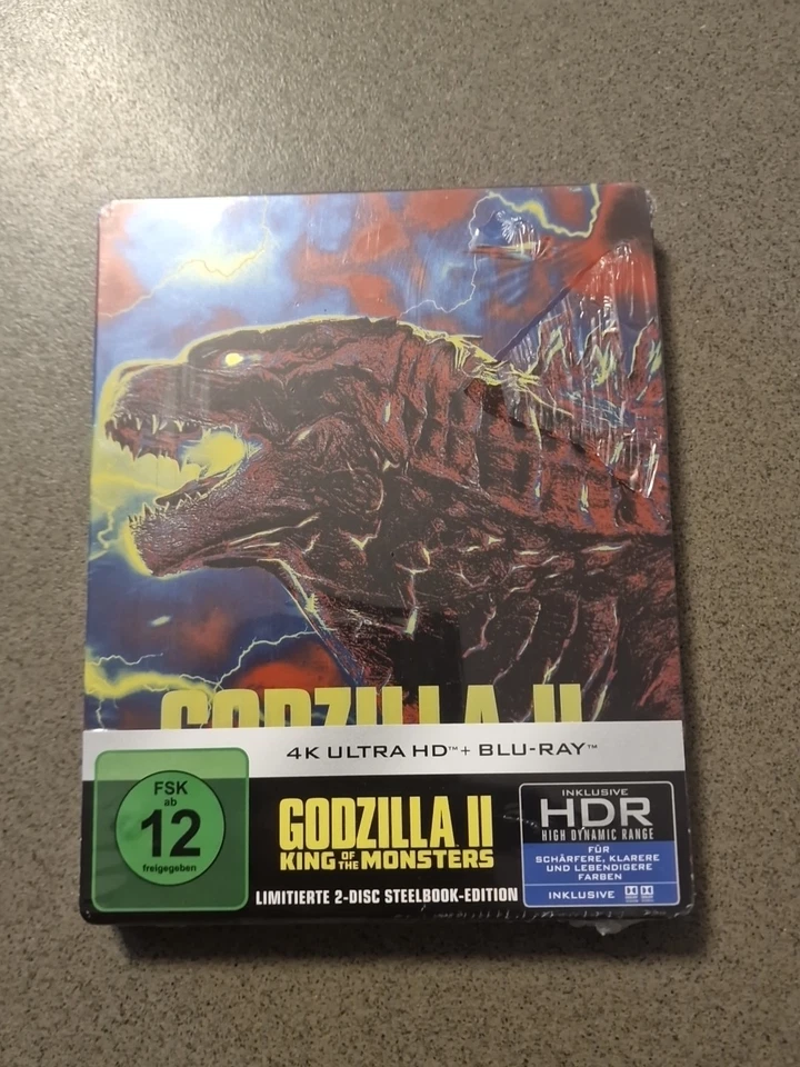 Godzilla 2 King Of The Monsters Steelbook 4k plus Blu Ray Rarität