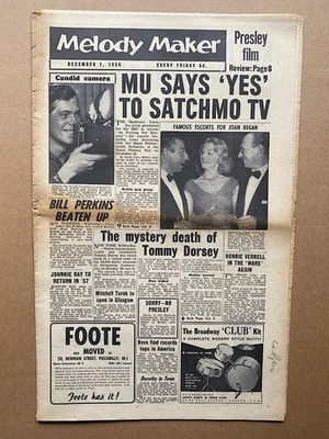 VARIOUS JAZZ 1956 MELODY MAKER MAGAZINE DECEMBER 1 1956 - ELVIS PRESLEY - JOHNNI - Image 1 of 2