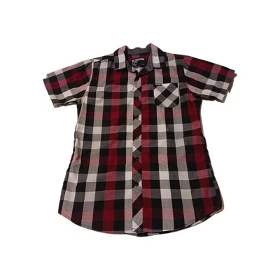 Zoo York Rojo y Negro Cuadros Hombre Botón Talla S Foto 1 de 4