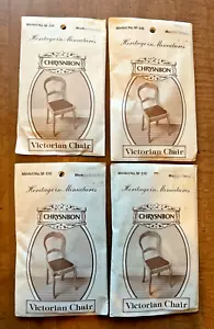 (4) KITS DE SILLA VICTORIANA CRISNBON MINIATURA PARA CASA DE MUÑECAS - STOCK ANTIGUO - SIN ABRIR - Imagen 1 de 3