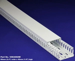 1 Set-2"x1.5"x2m White High Density Wiring Duct & Cover UL/CE/CSA Listed - Picture 1 of 5