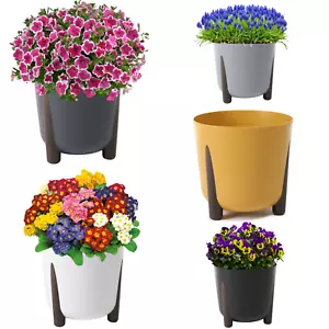 Blumentopf mit Füßen Rund Übertopf Pflanztopf 6 Farben 5 Größen DEKORATIV - Bild 1 von 30