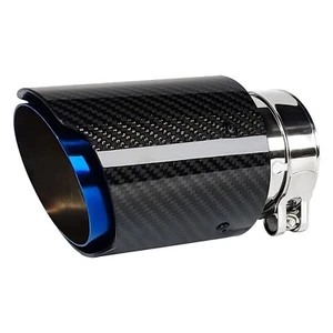 3"Inlet 4"Outlet Car Exhaust Tips Stainless Steel and Carbon Fiber Tailpipe E... - Picture 1 of 6
