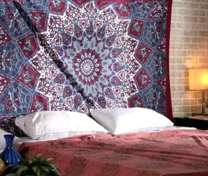 Celtic Star Mandala Tapestry Wall Hanging Elephant Throw Boho Decor Hippie Art - Picture 1 of 4