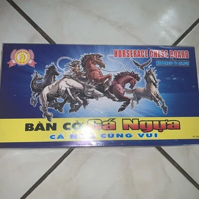 Horse Race Chess Board Game Dice Lunar New Year Vietnamese Co ca ngua- Hard Case - Image 1 of 2