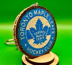 Handmade Wooden Keychain NHL Hockey Toronto Maple Leafs Great gift! - Picture 1 of 3
