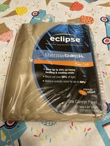 NIP ECLIPSE BLACKOUT THERMABACK ONE KENT PANEL BLOCKS LIGHT 42" W x 84" L TAN - Picture 1 of 7