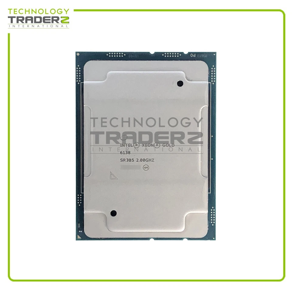 SR3B5 Intel Xeon Gold 6138 20-Core 2.00GHz 27.5MB 125W Processor - Image 1 of 1