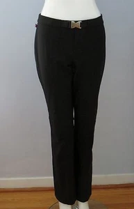RALPH LAUREN Size 2 Black Straight Leg Front Zipper Stretch Casual Pants - Picture 1 of 5