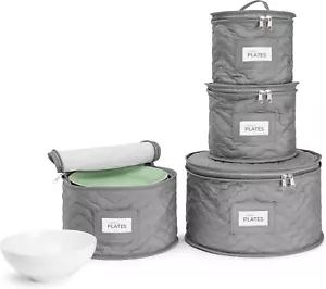 China Storage Containers - Quilted Dish Storage Containers for Organizing, Movin - Picture 1 of 6