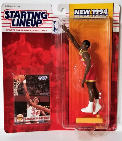 1994 Starting Lineup Hakeem Olajuwon Houston Rockets SLU Kenner Sports Figure Cover