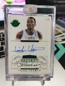 2013-14 Panini Flawless Isiah Thomas All-Star Achievements ASA-IT Emerald 1/5!